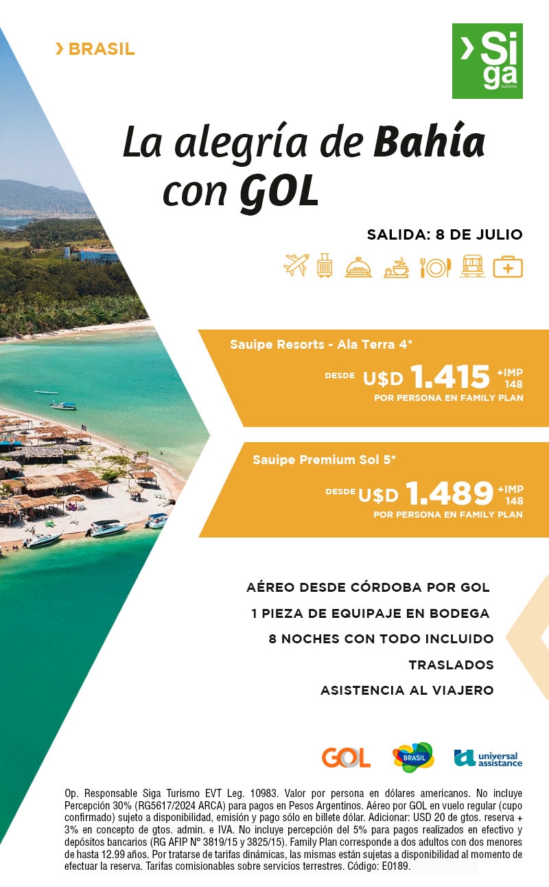 COSTA DO SAUIPE con paquetes todo incluido! 🏖️ Salidas desde Crdoba con Gol 